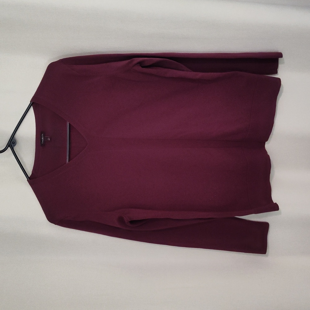 Talbots Womens Deep Red Knit Top Size Large